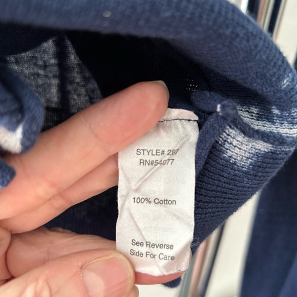 CAbi navy blue and white lightweight sweater - Size XS - Picture 6 of 8